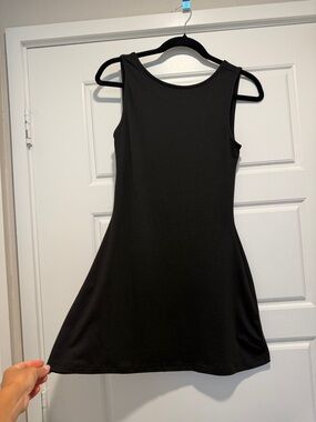 SHEIN Black Backless Sleeveless A-Line Mini Dress